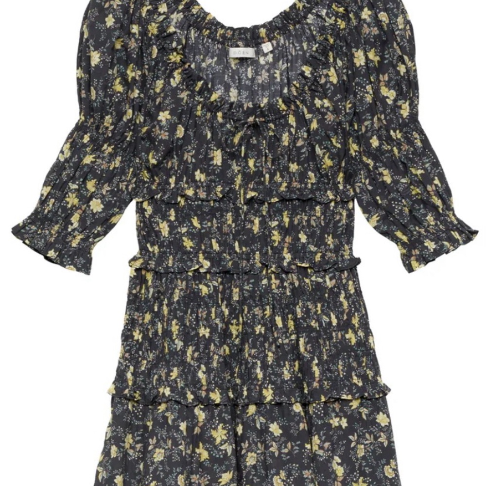 NWT! ✨ Doen Ismene Dress in Noir Winding Blossom Size M